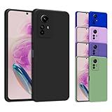 Capa Capinha Case Compatível Xiaomi Redmi Note 12S Silicone Aveludada Com Proteção De Câmera NOBRE STORE PRETO 