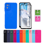 Capa Capinha Case Para Motorola Moto E22 Película De Vidro