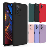 Capa Capinha Case Para Xiaomi Poco X3 Gt Silicone Aveludado Cor Preto