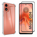 Capa Capinha Case Película 3d Para Motorola Moto G04 6 56