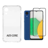 Capa Capinha Case Pelicula 3d Para Samsung Galaxy A03 Core Cor Transparente