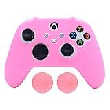 Capa Capinha Case Skin Compatível Com Controle Joystick Do Xbox Series S X Protetora Anti Impacto Queda Silicone Alta Proteção Rosa 