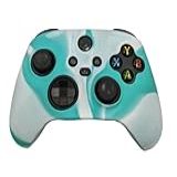 Capa Capinha Case Skin Para Controle De Xbox Series S X Silicone Protetora Verde E Branco