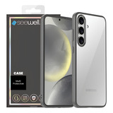 Capa Capinha Case Slim Brilliant Color Para Galaxy S25 Anti Impacto Cinza