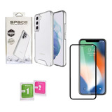Capa Capinha Case Space Slim Para S21 Fe Película Vidro 3d