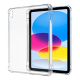 Capa Capinha Clear Impacto Para iPad 10 10 9 C Porta Caneta