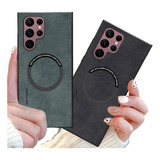 Capa Capinha Couro Magnética Magsafe Para Samsung S23 Ultra