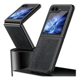 Capa Capinha De Couro Para Celular Samsung Galaxy Z Flip 5 Cor Preto