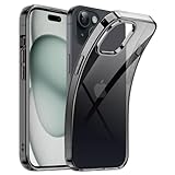 Capa Capinha Para Iphone 15 15 Plus 15 Pro 15 Pro Max Capinha Transparente Case Clear Ultra Fina Silicone Slim Preto IPhone 15 Normal 