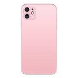 Capa Capinha Para iPhone Logo Com Luxo Vidro Premium Top Case Cor Rosa For iPhone 12