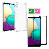 Capa Capinha Película Vidro 3d Compatível Com Samsung A02