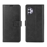 Capa Carteira Couro Flip Película 3d Para Samsung A32 4g