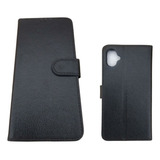 Capa Carteira Flip Porta Cartões Para Samsung A04e Tela 6 5
