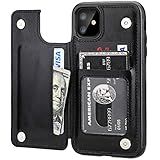 Capa Carteira Para IPhone 11 Com Suporte Para Cartão Capa De Couro PU OT ONETOP Com Compartimentos Para Cartões Fecho Magnético Duplo E Capa Durável à Prova De Choque Para IPhone