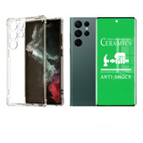 Capa Case Capinha Para Galaxy S23 Ultra 6 8 Pelicula Tela