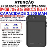 Capa Case Compativel iPhone 11 Bateria Recarregável Externa