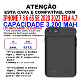 Capa Case Compatível iPhone 5 6s 7 8 11 Plus Bateria Externa