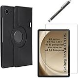 Capa Case Giratoria Para Tablet Samsung Galaxy Tab A9 Plus X210 X215 Película De Vidro Temperado 9H Caneta Touch Phone Palace
