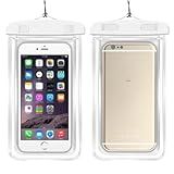 Capa Case Para Celular A Prova D Água Impermeável Transparente Universal Proteção Completa IPX8 Sensível Ao Toque Branco 