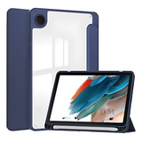 Capa Case Para Galaxy Tab A9 8 7pol Acrílico Sm x110 Sm x115 Cor Azul