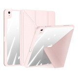 Capa Case Para iPad Air 5 Transparente Magnética Destaca Dux Cor Rosa claro