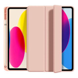Capa Case Pencil Para iPad 10 2 7 8 9 Geração Película Cor Rosa