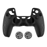 Capa Case Proteção Silicone Controle Dualshock Ps5 2 Grip Cor Preto