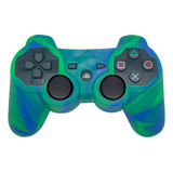 Capa Case Silicone Camuflada Controle Ps3