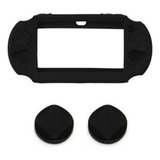 Capa Case Silicone Compativel Com Psvita Ps Vita Slim 2000 Cor Preta