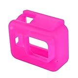 Capa Case Silicone GoPro Hero 7 6 5 Black Uso Com Frame De Montagem Cor Rosa