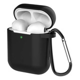 Capa Case Silicone Para AirPods Gen 1 E 2 Gancho Mosquetão