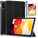 Capa Case Tablet Caneta Touch Película Para Xiaomi Redmi Pad SE 11 2023 Magnética Com Função Liga E Desliga A Tela Preto 