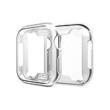 Capa Case TPU Premium Compatível Com Apple Watch 38mm Series 1 2 3 Marca LTIMPORTS Prata 
