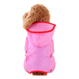 Capa Chuva Capuz Rosa Viseira Cão Impermeável 2xl