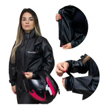 Capa Chuva Plus Size Moto Impermeavel Pvc Feminina Combate
