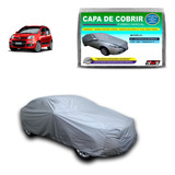 Capa Cobrir Carro Hatch Sedan Forrada P Cinza Impermeável Uv