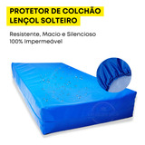 Capa Colchão Protetor Hospitalar Impermeável Lençol Solteiro