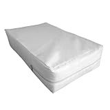 Capa Colchão Solteiro Hospitalar Com Zíper Impermeável 190x90x30 Cm Branco