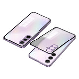 Capa Com Moldura De Metal E Acabamento Fosco Para Samsung