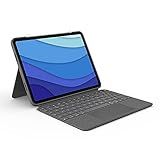 Capa Com Teclado Logitech Combo Touch IPad Pro 11   1   2   3  E 4  Gerações   Teclado Retroiluminado Destacável Com Suporte  Touchpad Integrado Click Anywhere E Carregamento Via Smart