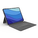 Capa Com Teclado Logitech Combo Touch Para IPad Pro 12 9 5 E 6 Gerações Com Teclado Retroiluminado Destacável Com Suporte Touchpad Integrado Click Anywhere E Carregamento Via Smart Connector Cinza
