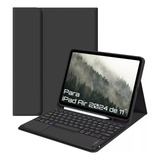 Capa Com Teclado Touchpad Sem Fio Para iPad Air 2024 De 11 