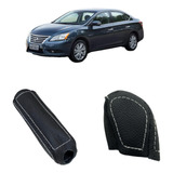 Capa Couro Câmbio Nissan Sentra Manual 08 17 Freio De Mão