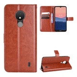 Capa Couro Para Nokia C30 C21 Anti queda Negócio Estilo Flip