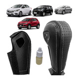 Capa Couro Preto Manopla Cambio Cobalt Spin Prisma Tracker