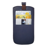 Capa Couro Puxador E Porta Cartão P iPhone 14 Plus Pro Max