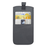 Capa Couro Puxador Porta Cartão Para iPhone 13 Mini Pro Max