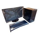 Capa Cpu Pc Pvc Cristal Capa Monitor Teclado C Zíper