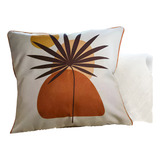 Capa De Almofada Palm Linho Com Viés 50x50