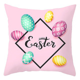 Capa De Almofada X Happy Easter Estampada Em Poliéster Throw
